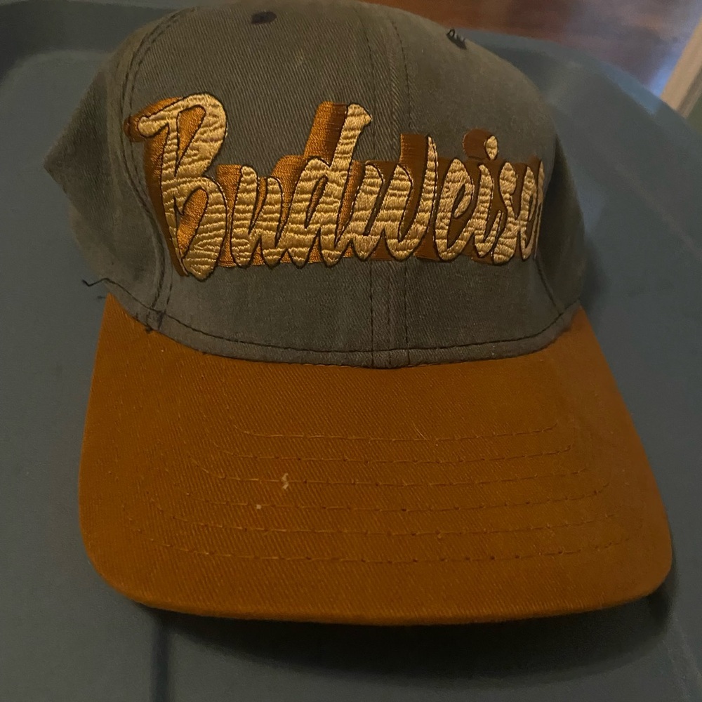 Budweiser Olive & Rust Two-Tone Script Baseball C… - image 3